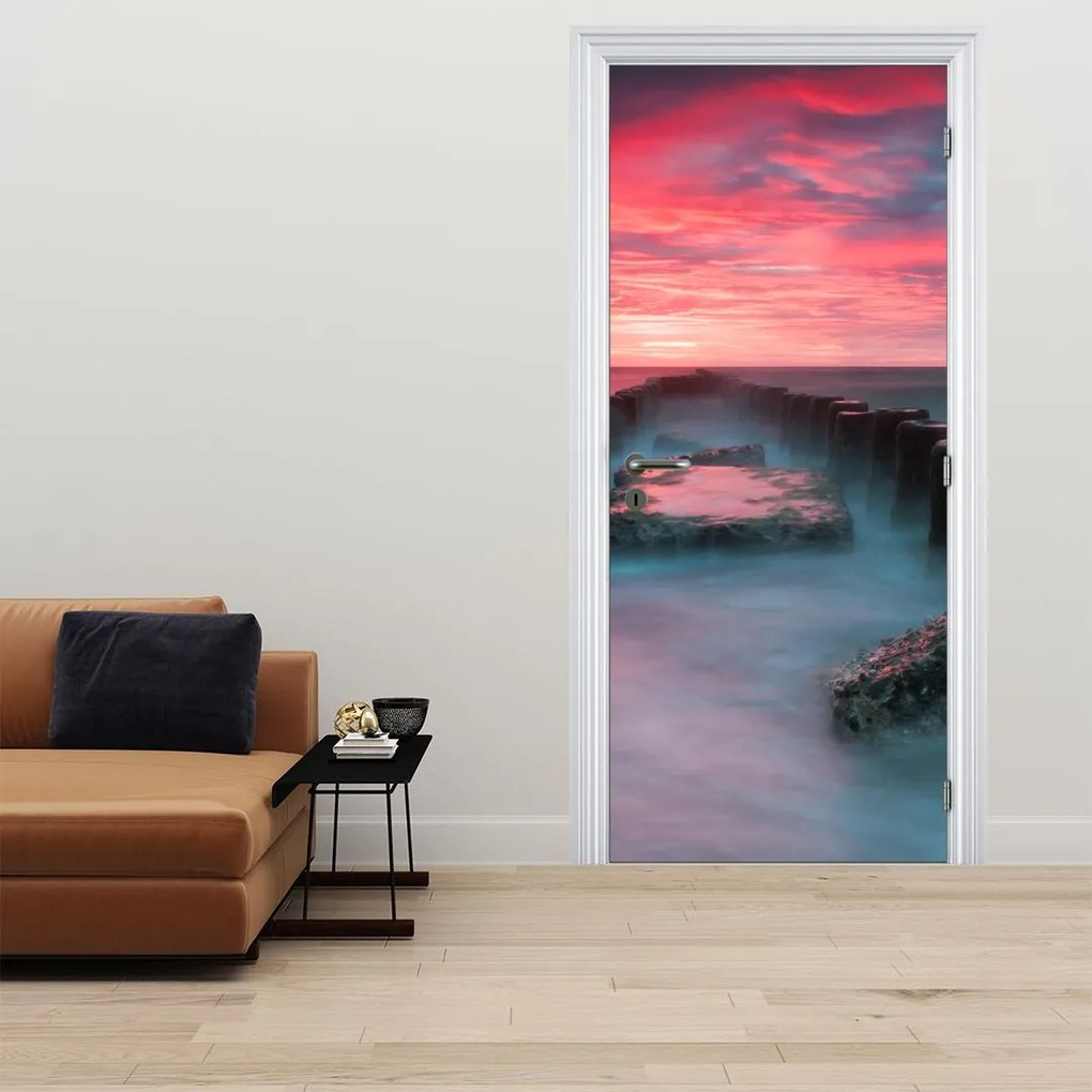 Fototapet pentru ușă - Stânci în mare (95x205cm)