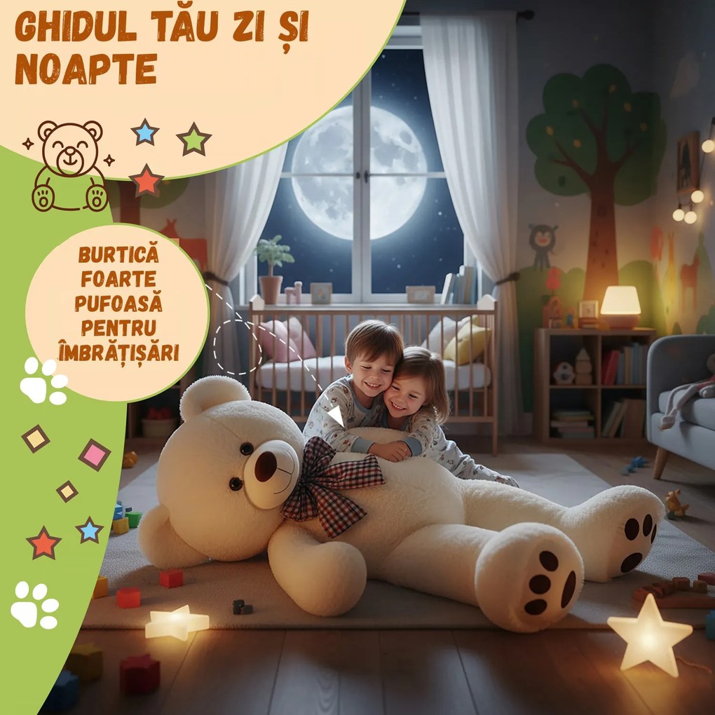 Urs mare de pluș BENY, 100cm, crem Monzana