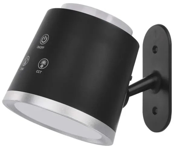 Lampă LED reîncărcabilă dimabilă de masă 4 în 1 LED/6W/3,7V 3000K/4000K/6500K negru