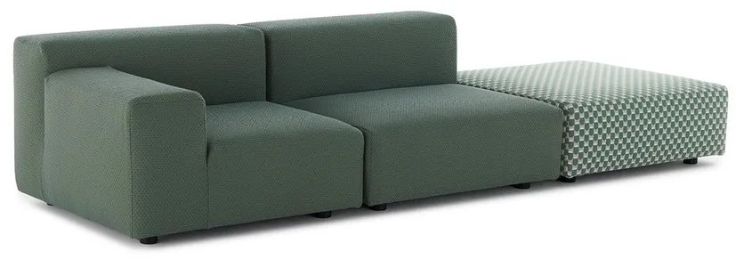 Canapea de grădină de design Kartell Liberty cu puf OBI CHECK — stil și confort pe terasa ta Culoare: verde salvie