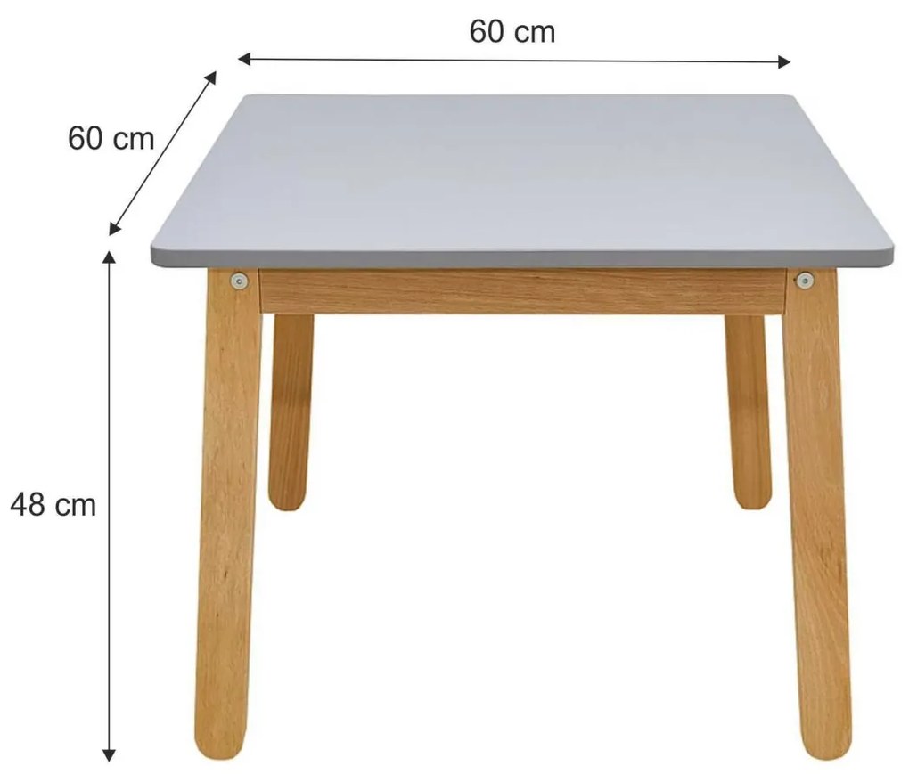 Masuta copii Woody gri L60 cm