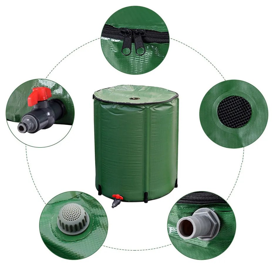 Recipient de apă de ploaie pliabil, 200L