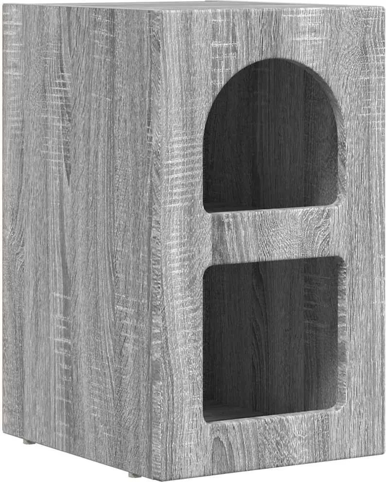 vidaXL Noptieră Gri Sonoma 29,5 x 33,5 x 50 cm Lemn compozit