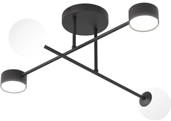 Lustră aplicată HOLON, 2xG9/8W/230V + 2xGX53/12W, neagră