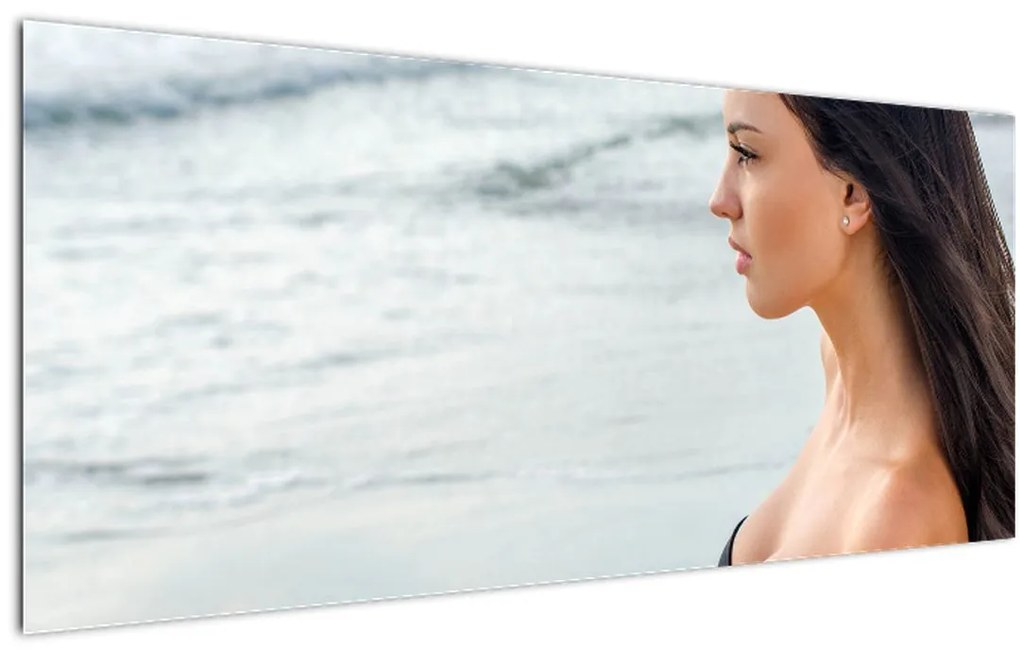 Tablou - Femeia la plajă (120x50 cm)