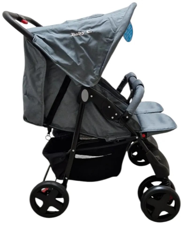 Carucior nou nascuti 2 in 1 pentru gemeni BABY CARE™ PRO P700, Cadru aluminiu, Spatar reglabil in 5 trepte, Amortizoare, Frana picior, Pliabil, Verde