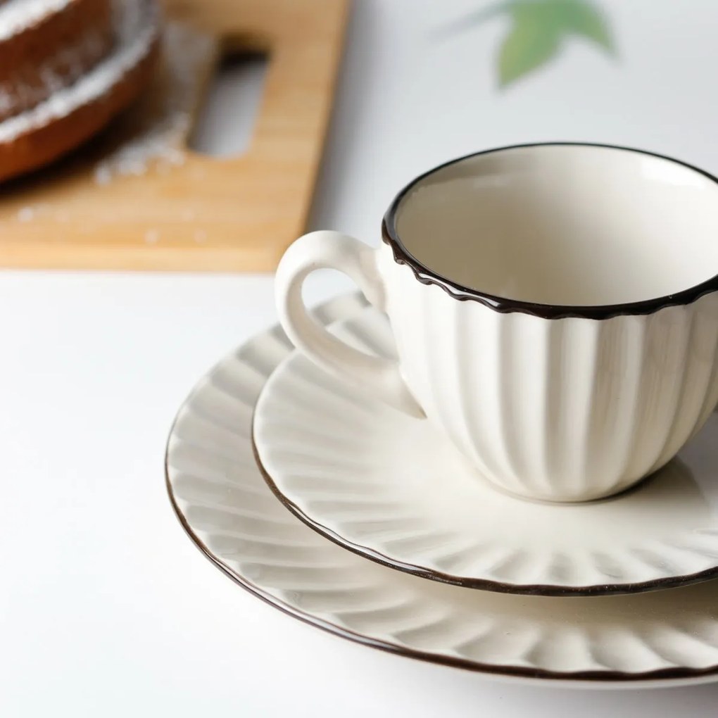 Mäser Set of 4 saucers OSITA – 15.5 cm, cream
