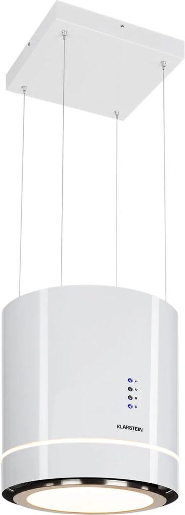 Klarstein Tron Ambience, hotă de tavan, Ø 38 cm, recirculare 540 m³ / h, LED, alb