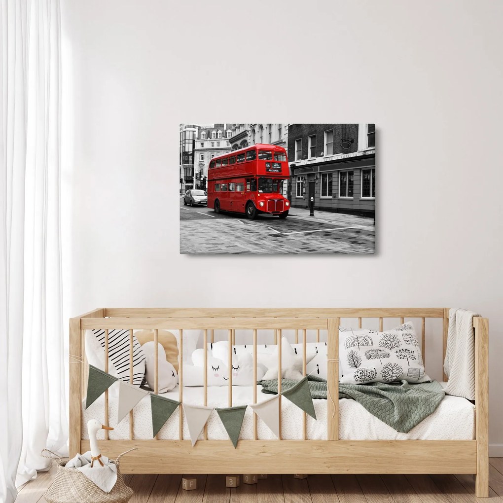 Tablou - Londra cu autobuz (90x60 cm)