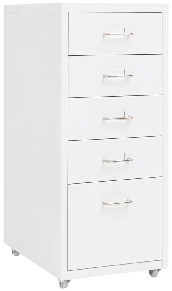vidaXL Fișet mobil, alb, 28x41x69 cm, metal