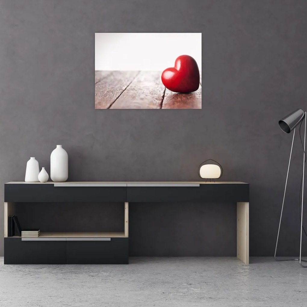 Tablou - Inima din lemn (70x50 cm)