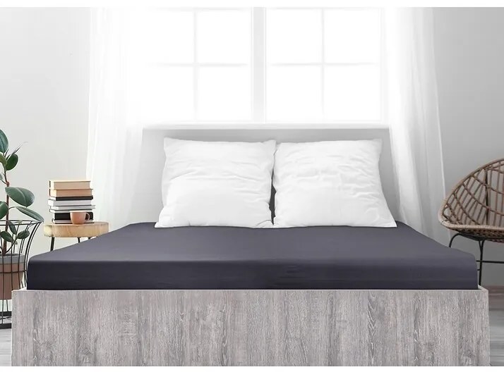 Cearșaf de jersey 4Home Ideal antracit , 70 x 140cm, 70 x 140 cm