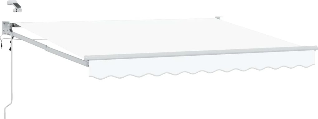 vidaXL Cort electric retractabil Alb 3,5 x 2,5 m