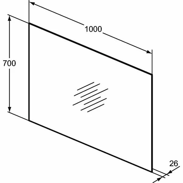 Oglinda cu iluminare si dezaburire Ideal Standard MirrorLight Ambient 100x70 cm