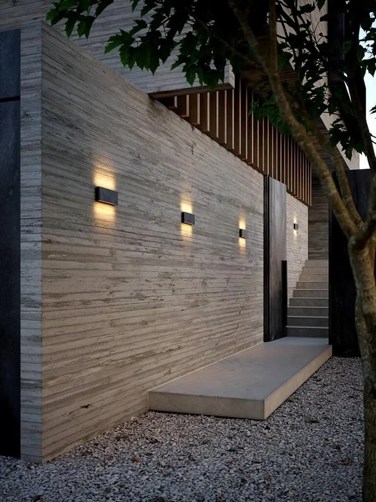 Aplica LED de perete pentru iluminat exterior modern, IP54 Kinver 26 negru 2118181003 NL