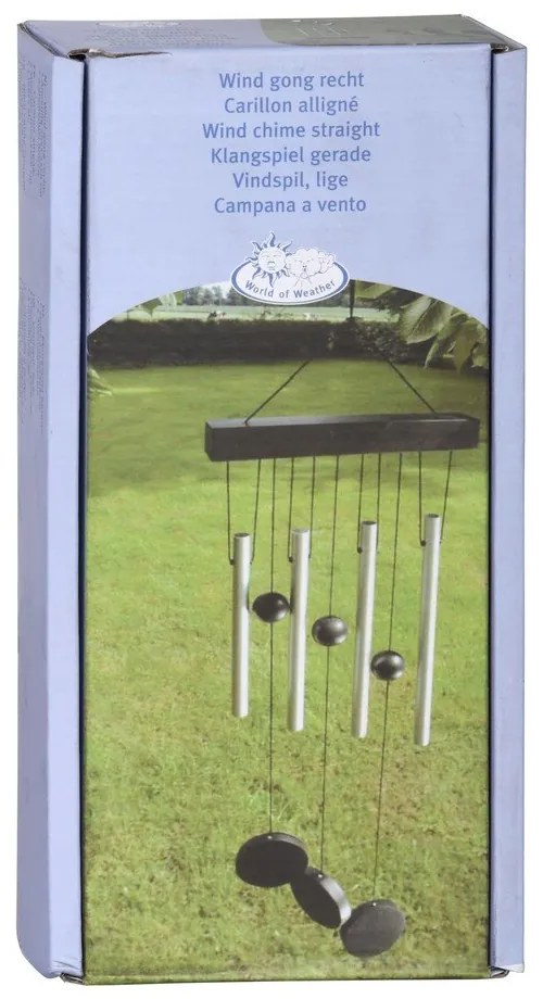 Clopoței de vânt Esschert Design, 58 cm, argintiu