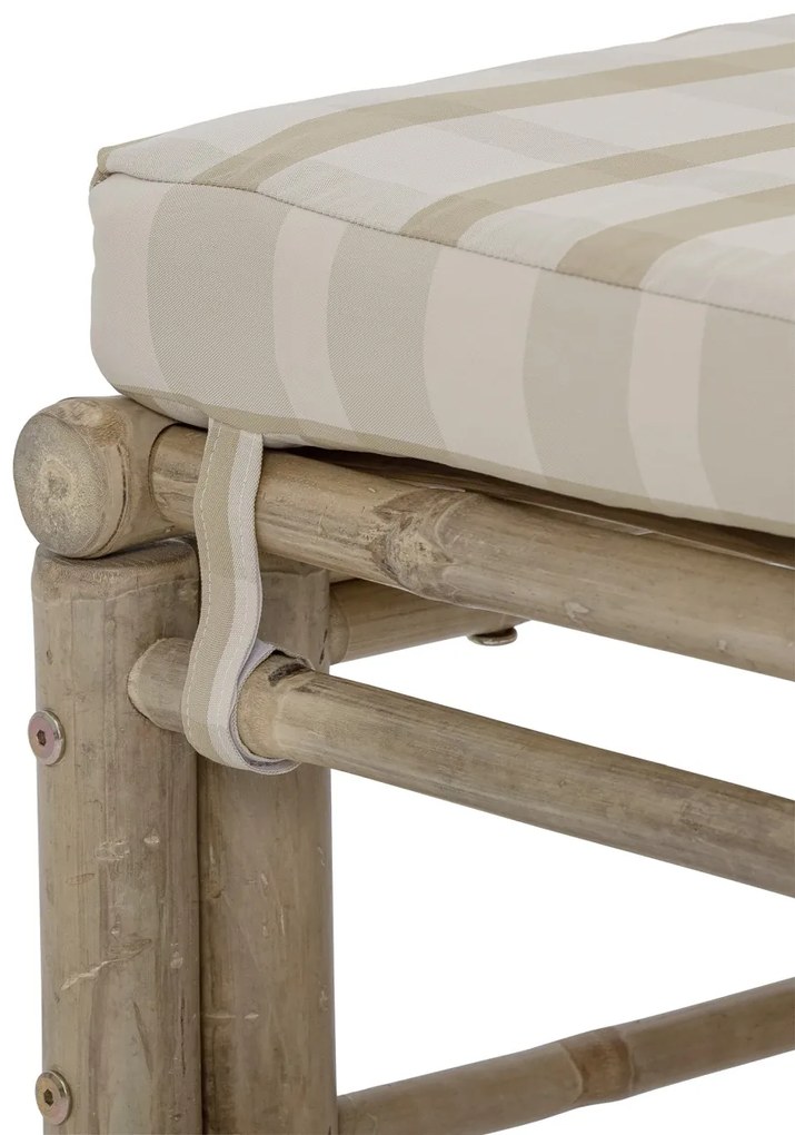 Modul dreapta canapea de exterior, natur, din lemn de bambus, Korfu