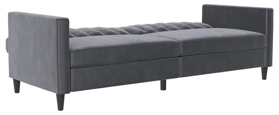 Canapea gri cu tapițerie din catifea 207 cm Celine – Støraa