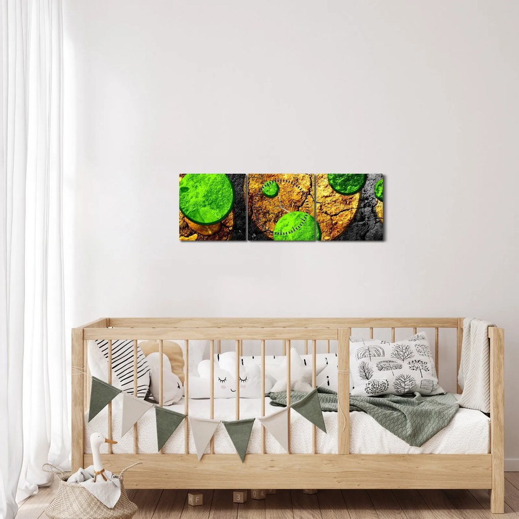 Tablou abstract - Bilă (cu ceas) (90x30 cm)