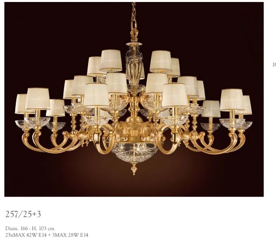 Candelabru XXL cu 25 brate LUX realizat manual Ofelia