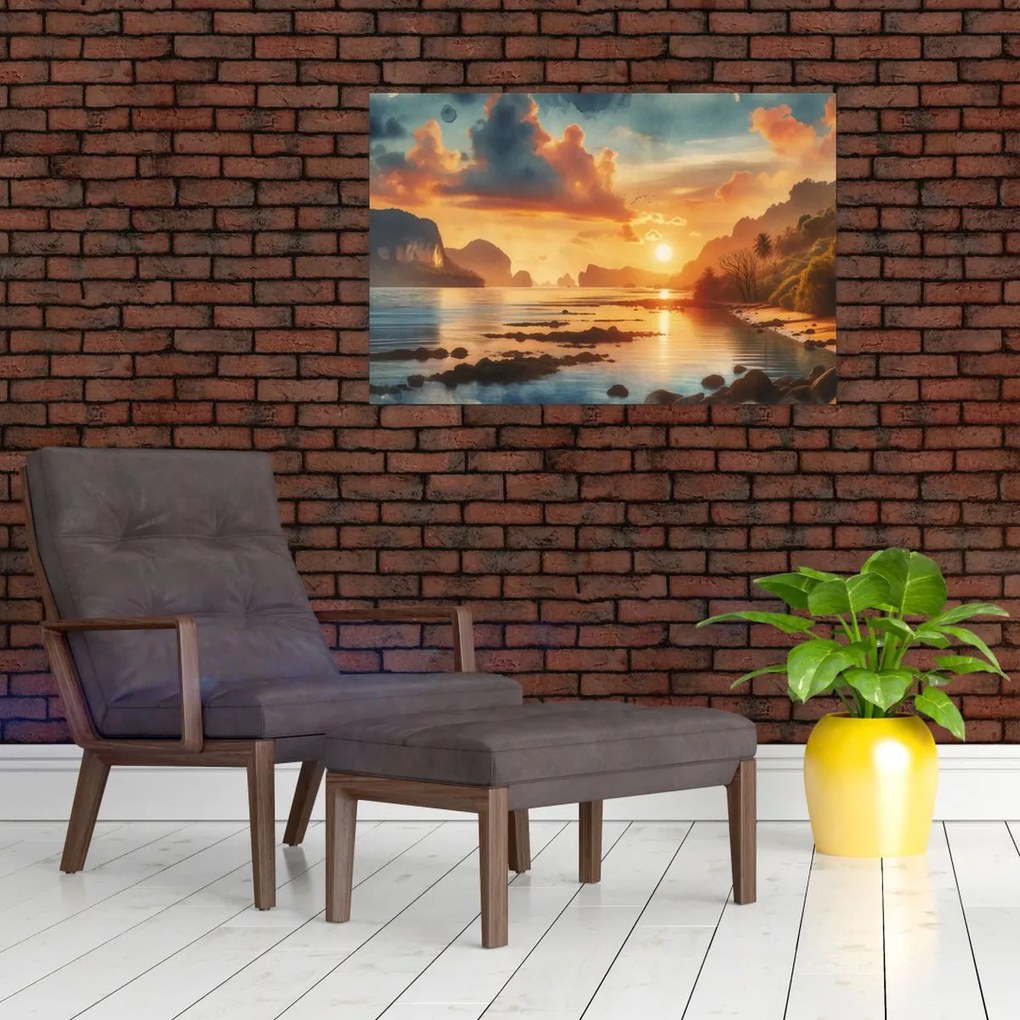 Tablou - Priveliște de pe plajă (90x60 cm)