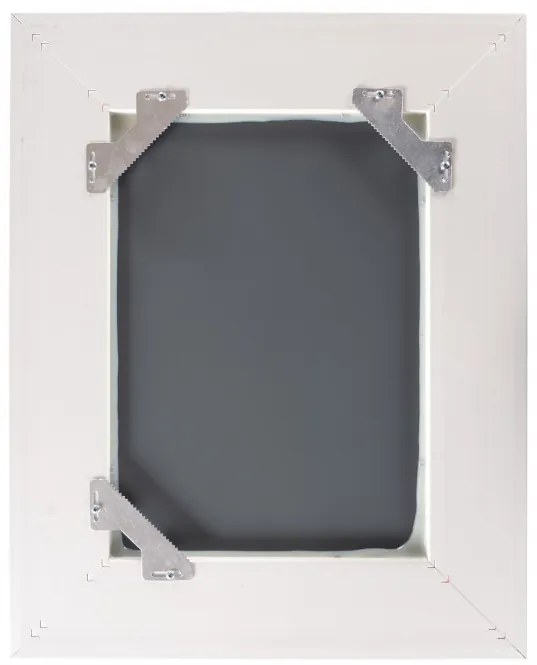 Oglinda dreptunghiulara cu rama din polistiren alba Scott, 45,5cm (L) x 36,5cm (L) x 5,2cm (H)
