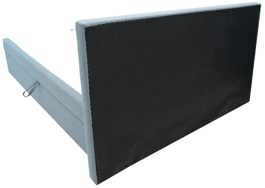 Pat matrimonial Boxspring 180 cm Revenant (albastru) (cu somieră și saltea) (cu sp. depozitare). 1098562