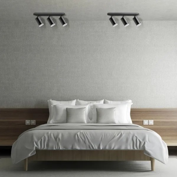 Spot LED RGBW reglabil pentru baie TURYN 3xGU10/4,8W/230V IP44 negru
