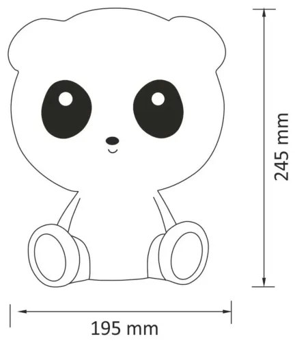 Lampă LED tactilă dimabilă pentru copii PANDA LED/2,5W/3,7V 1200 mAh