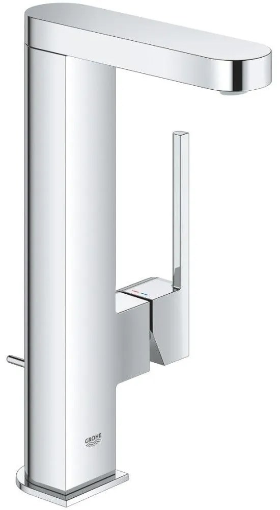Baterie lavoar pe blat Grohe Plus, cu dus extractibil, ventil pop-up