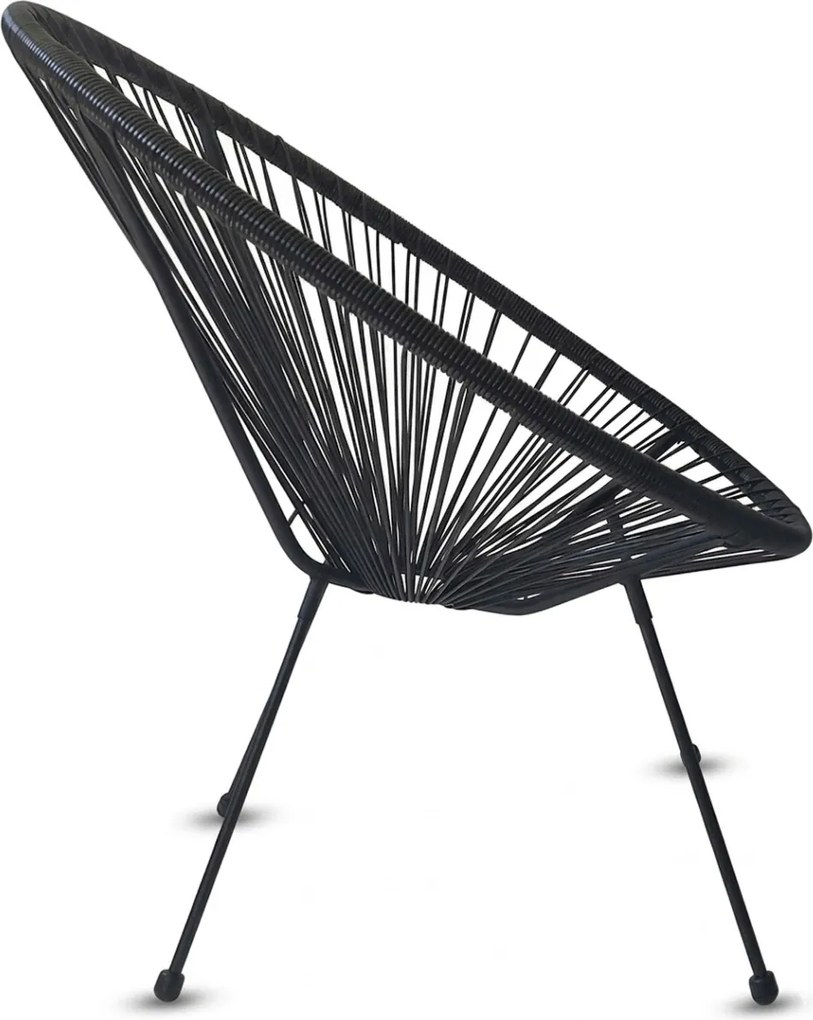 Fotoliu de gradina BRASIL, negru