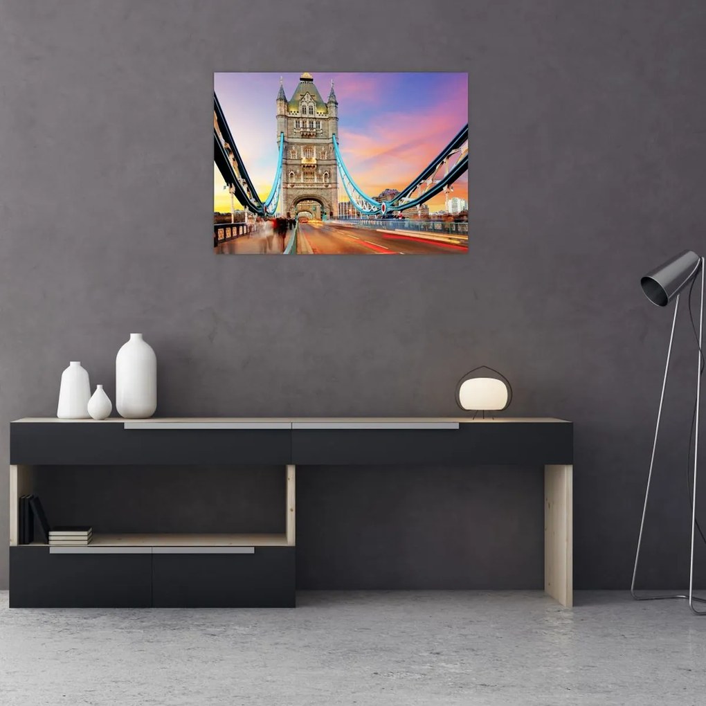 Tablou pe sticlă - Tower Bridge (70x50 cm)