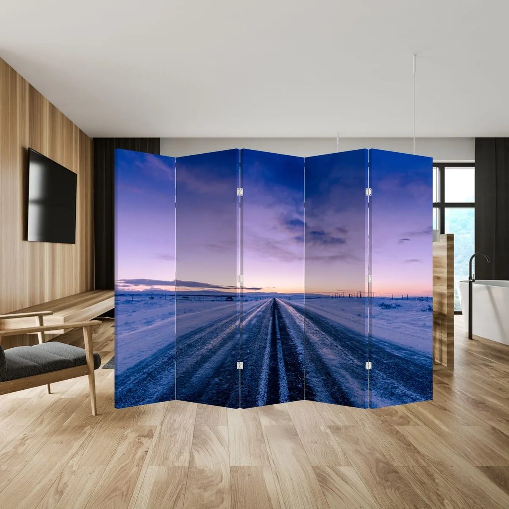 Paravan - Autostrada iarna (210x170 cm)