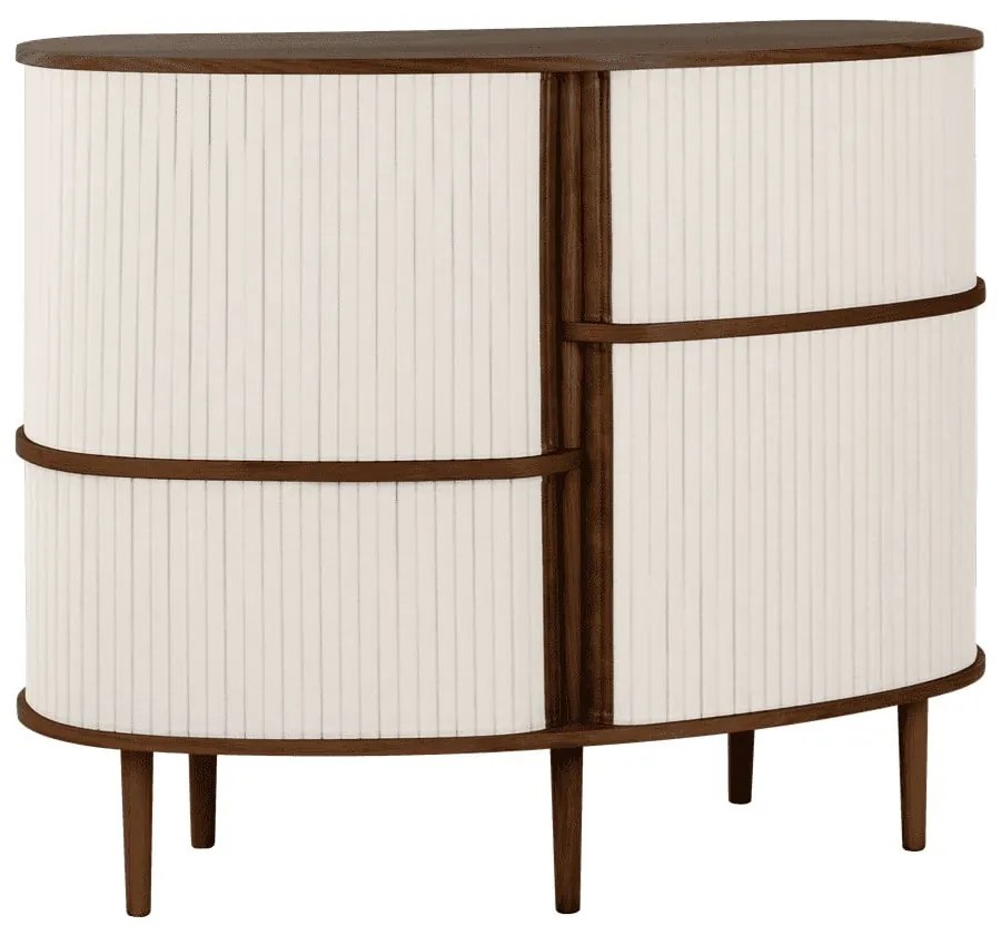 Dulap maro-bej cu aspect de lemn de stejar cu ușă glisantă 120x100x50 cm Audacious – UMAGE