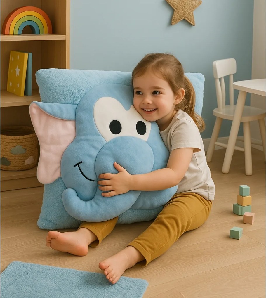 PROMOTIE Perna pentru copii CUDDLI FRIENDS 70x70 cm din plus - mai multe culori II. calitate Culoare: Albastru
