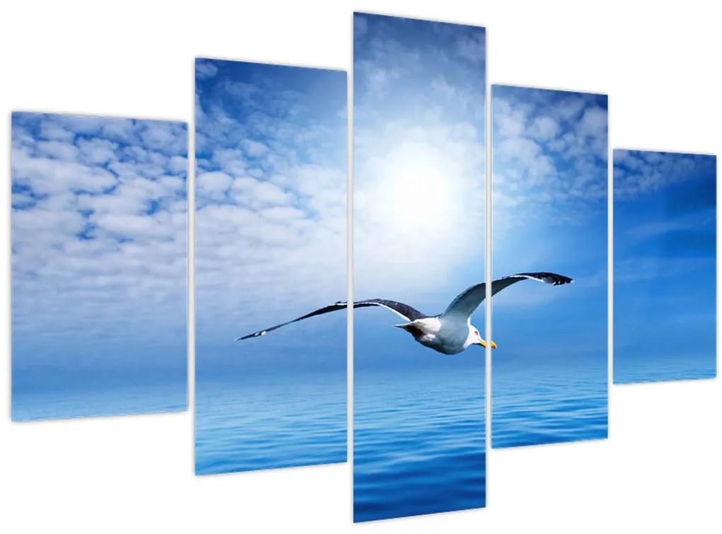 Tablou - Pescărușul peste mare (150x105 cm)