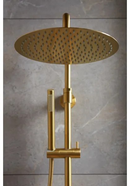 KFA Armatura 5736-920-31 - Set duș MOZA cu baterie termostatică aurie