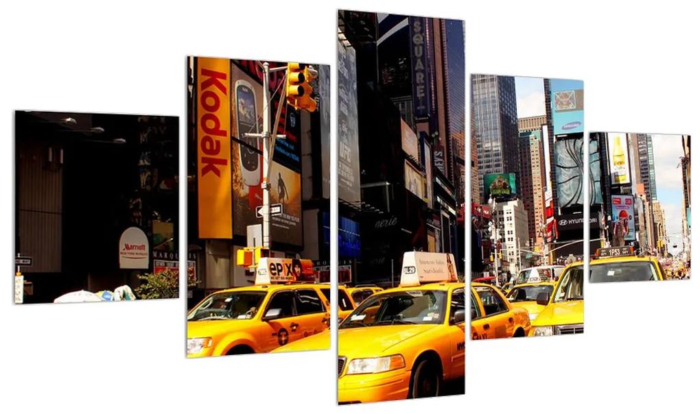 Tablou cu Yelow taxi din NY (125x70 cm), în 40 de alte dimensiuni noi