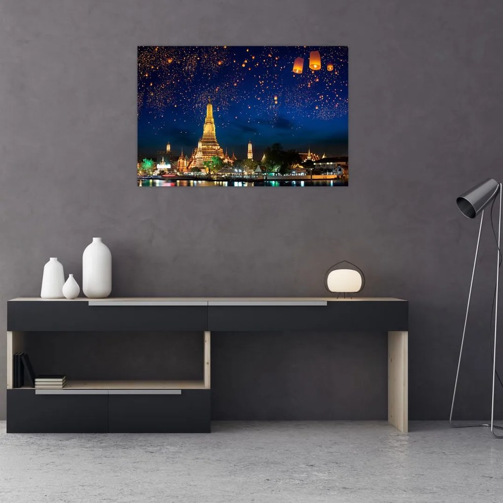 Tablou - Lampioane norocului, Bangkok (90x60 cm)