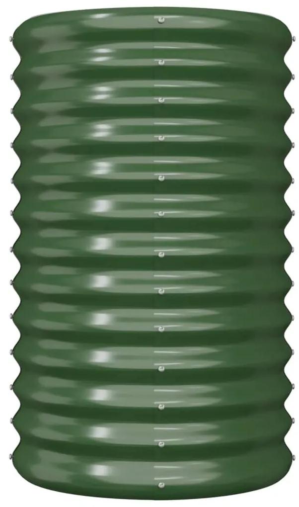 Jardiniera gradina verde 40x40x68 cm otel vopsit electrostatic 1, Verde, 40 x 40 x 68 cm
