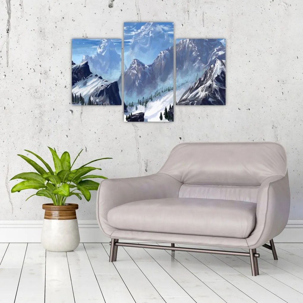 Tablou - Munții pictați (90x60 cm)
