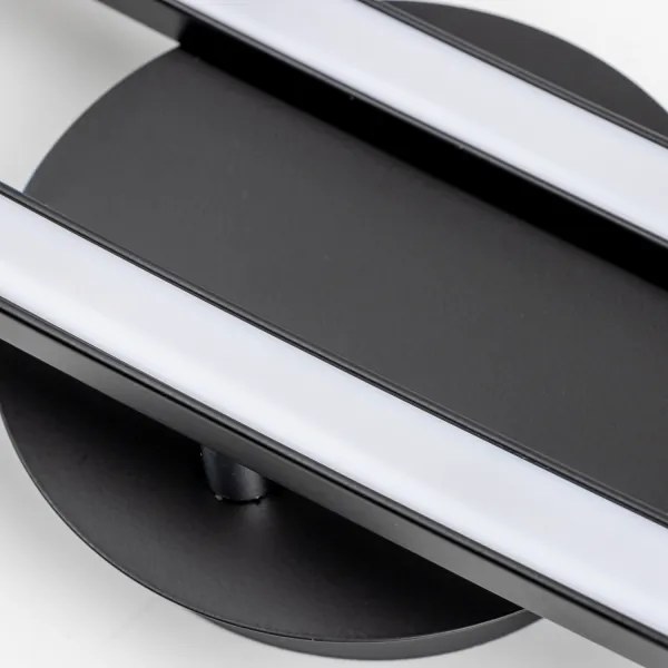 Plafonieră LED 2x6W/230V neagră