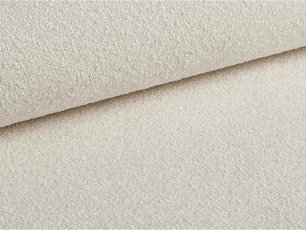 Pat matrimonial fildeș tapițat cu spațiu de depozitare cu somieră 200x200 cm Eric – Micadoni