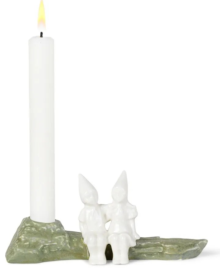 Sfeșnic de Crăciun din gresie Kähler Design Christmas Hug, lungime 19 cm