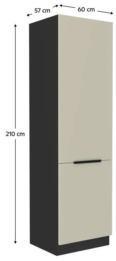 Dulap de bucătărie pentru alimente Arikona 60 DK 210 2F (cashmir + negru . 1097065