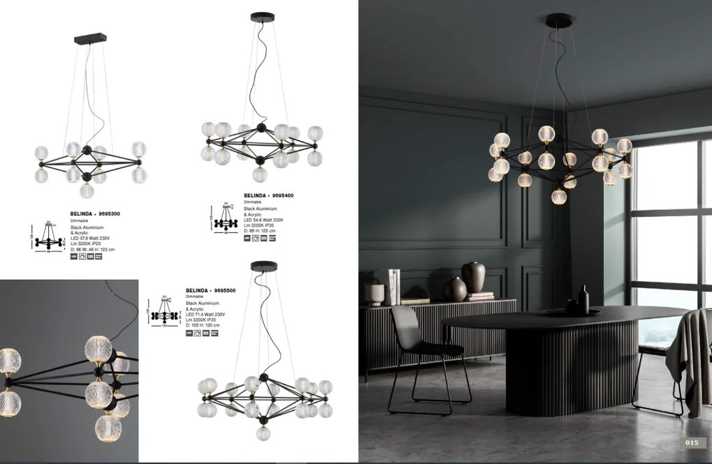 Lustra LED dimabila design modern BELINDA