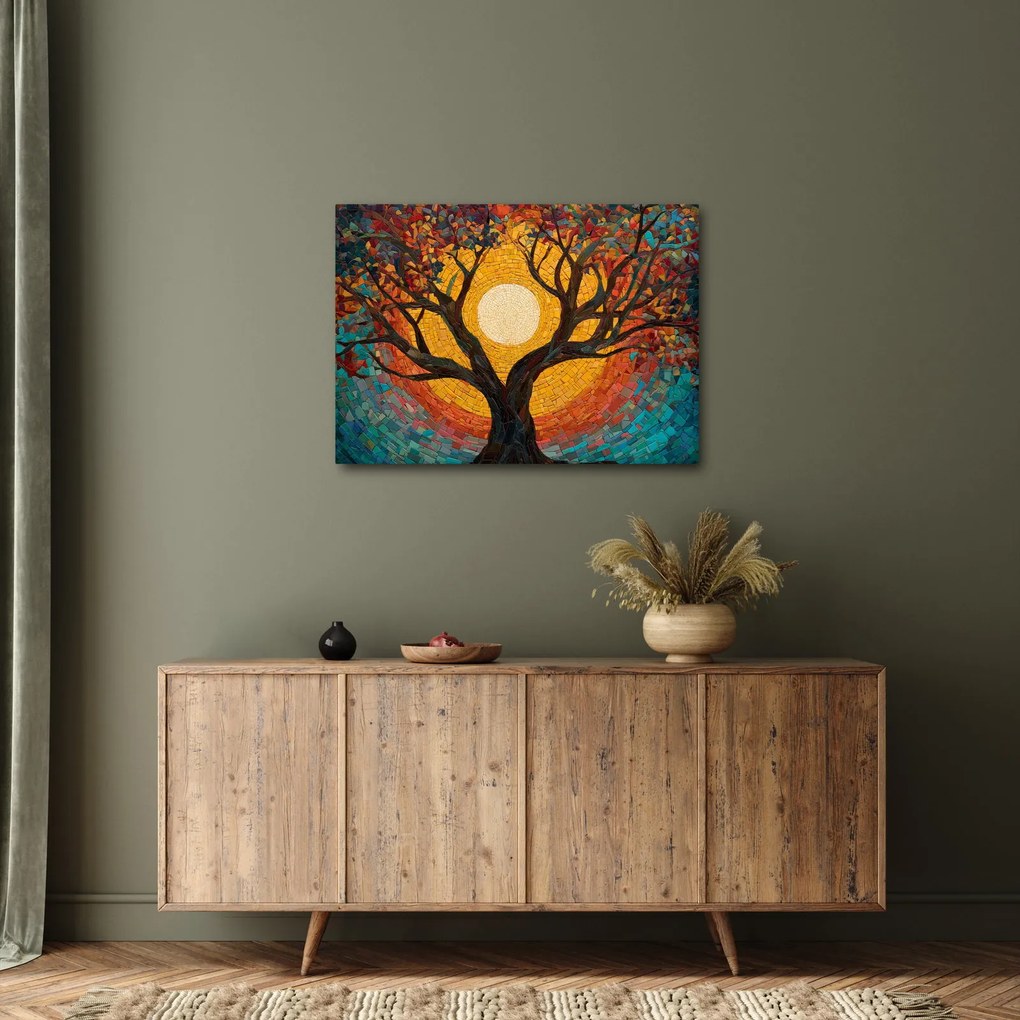 Tablou - Soarele în coroana arborelui vieții (70x50 cm)