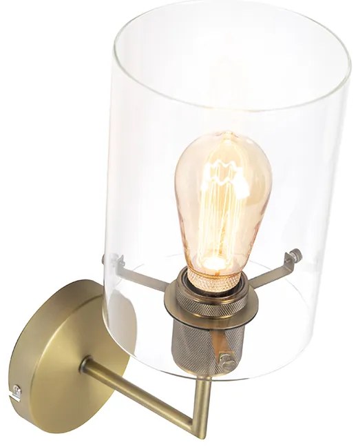 Lampa de perete moderna bronz cu sticla - Dome