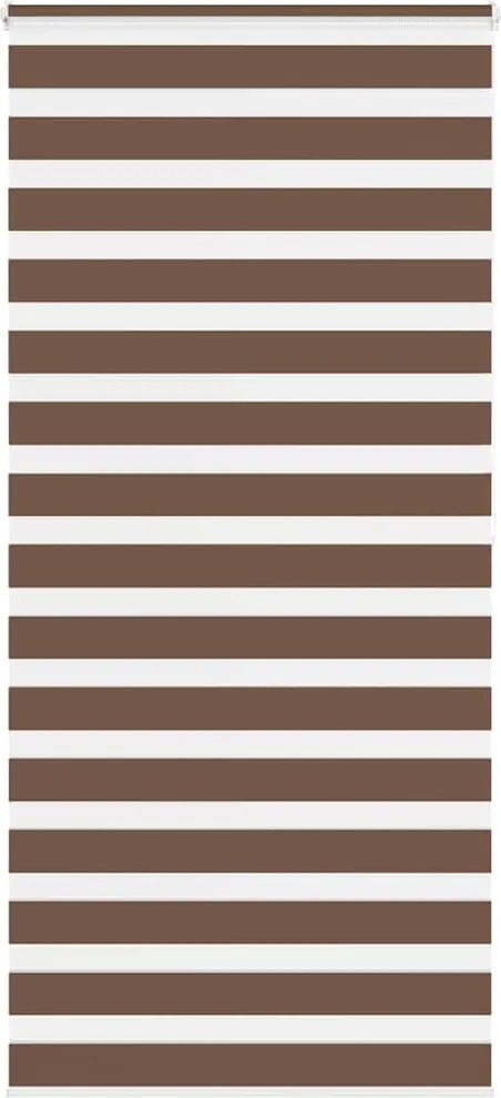 vidaXL Jaluzea tip zebra maro lățime țesătură 105,9 cm poliester