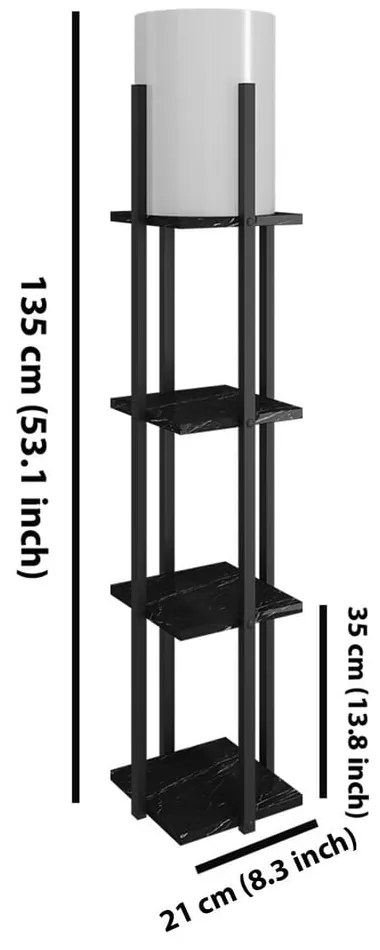 Lampadar negru (înălțime 135 cm) Nora – Opviq lights